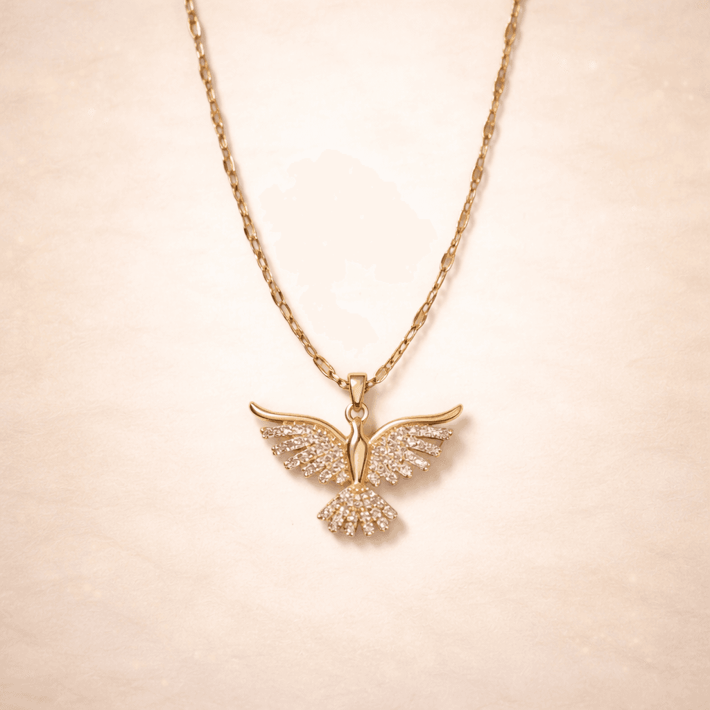 Celeste Crystal Wing Necklace