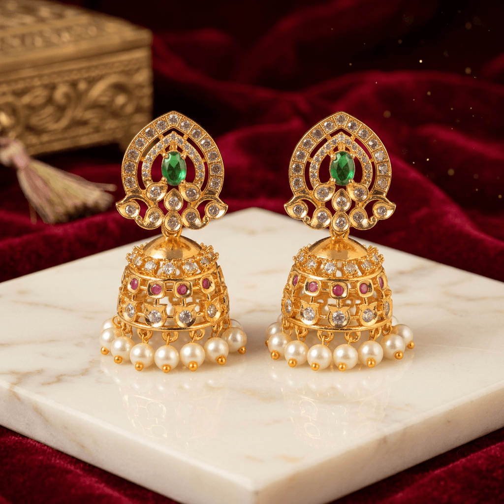 Zaveri Emerald Classic Jhumka