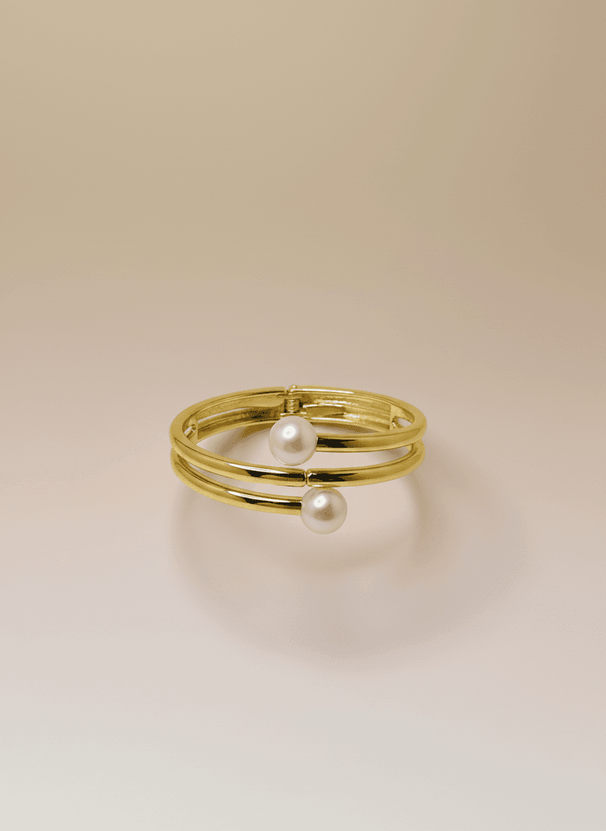 Double Pearl Layer Bracelet