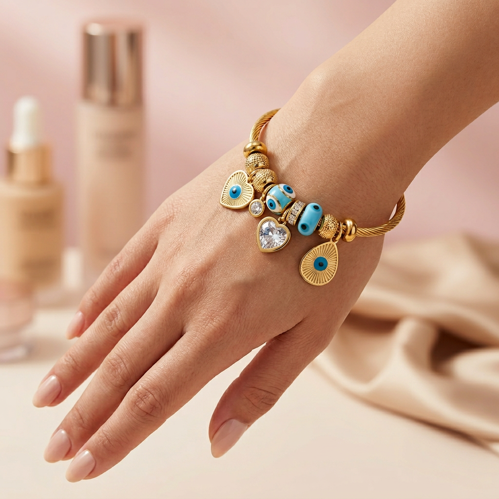 BLINK Nazar Charm Gold Bracelet