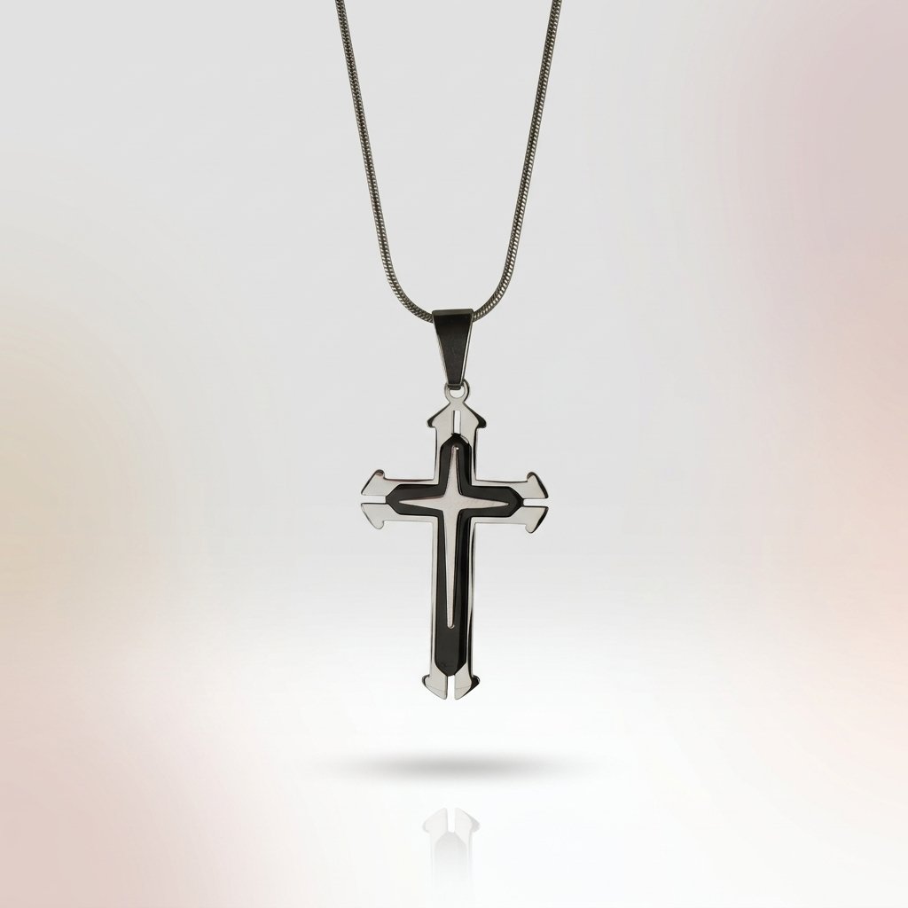 Blink Shadow Steel Cross Pendant