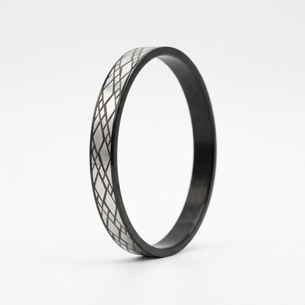 BLK Geometric Pattern Black Cuff